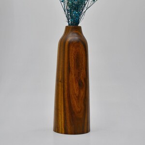 Nussbaum Vase | Einzigartige Dekorative Vase | Walnuss-Baum-hölzernes dekoratives Stück | Getrocknete Blume | Holz Dekorative Vase | Wohnzimmer Dekoration