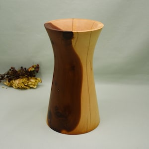 Handmade Juniper Wood Floor Vase | Dried Flowers Vases | Unique Design Natural Home Decoration Urn Vase