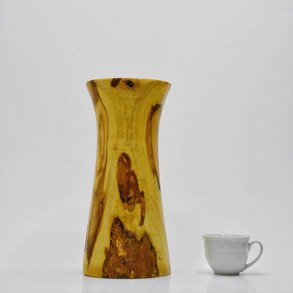 Grands vases | Urne en bois | Vase à fleurs | Décoration en bois rustique | Vase en herbe de la pampa | Décoration de chambre naturelle | Décoration en bois