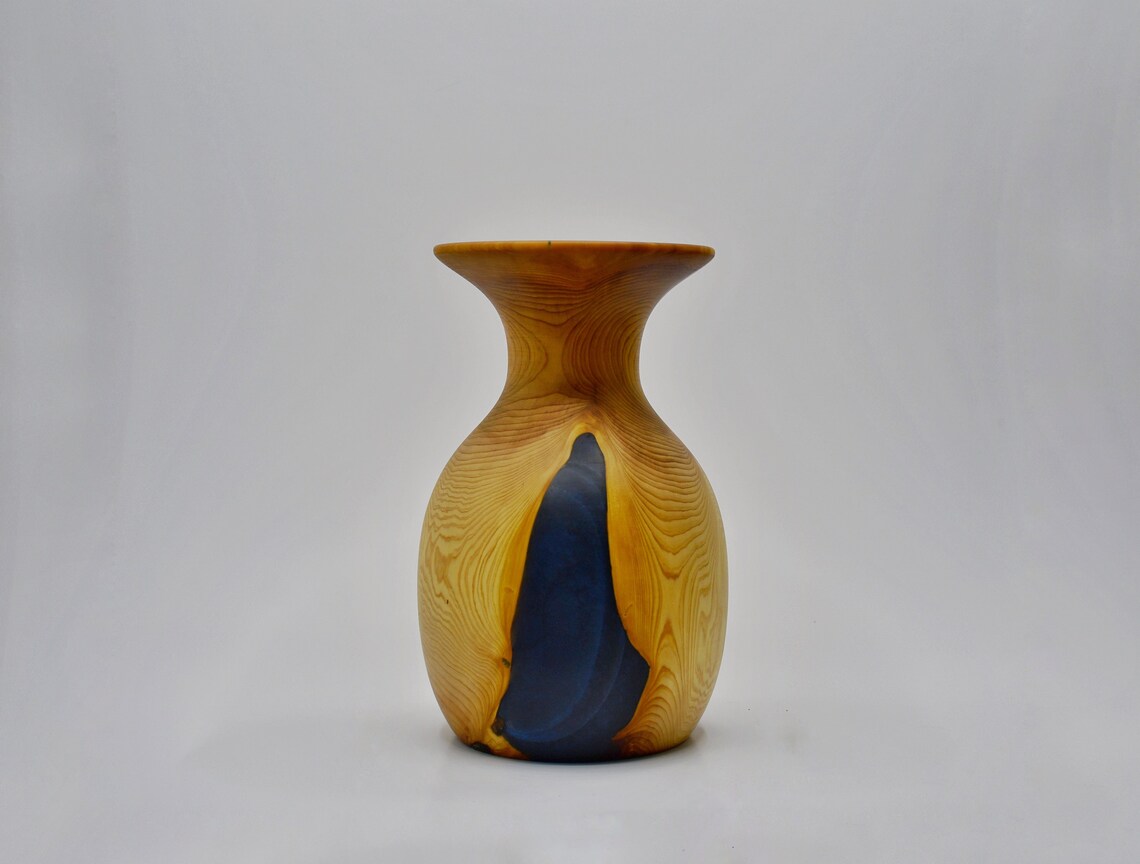 Wood and Epoxy Resin Vase Juniper Tree Vase Unique Decorative Vases