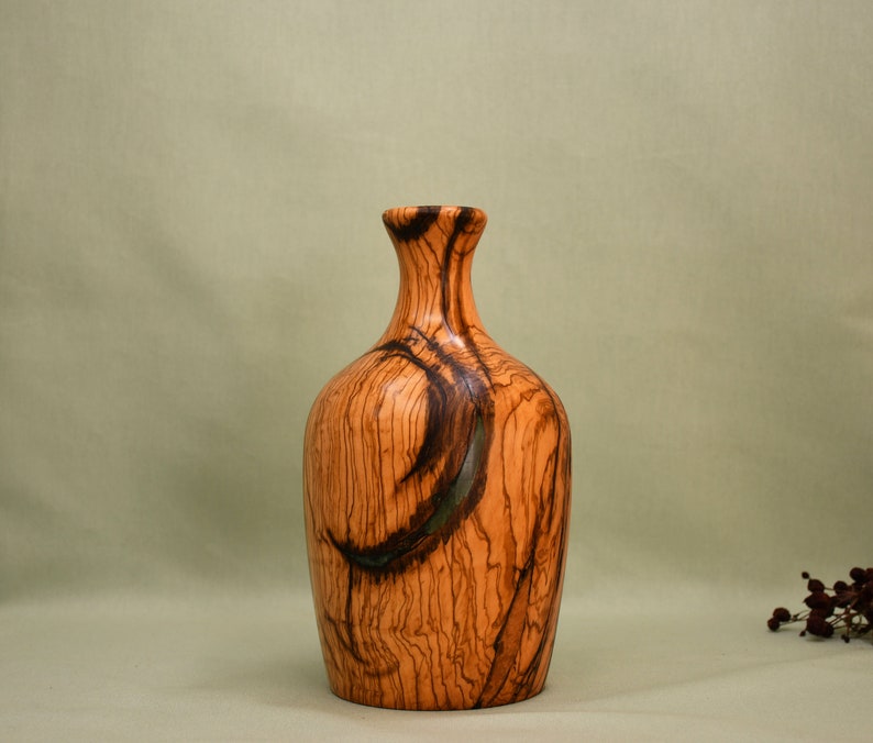 Wood Vase for Home Decoration Olive Wooden Natural Decor Etsy