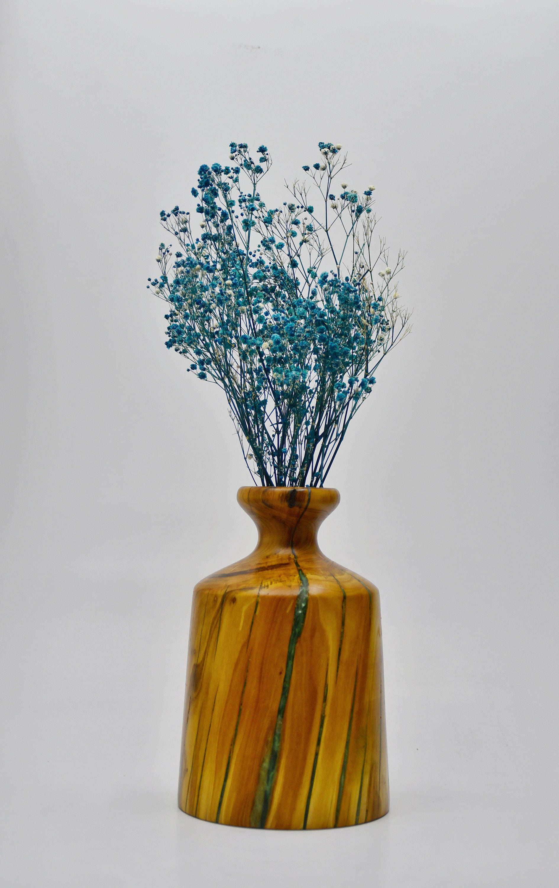 Wood and Epoxy Resin Vase for Centerpiece Table Unique Decorative