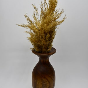 Vase en bois fait à la main Vase décoratif au sol haut Vases en bois Fleurs séchées Décor naturel unique Décor de bureau Cadeau de pendaison de crémaillère image 2