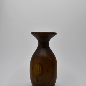 Vase en bois fait à la main Vase décoratif au sol haut Vases en bois Fleurs séchées Décor naturel unique Décor de bureau Cadeau de pendaison de crémaillère image 7