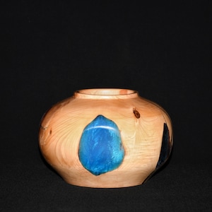 Einzigartige Dekorative Vase | Wacholderholz und Epoxidharz Urne | Trockenblumenvase | Holz Dekorative Vase | Wohnzimmer Dekoration