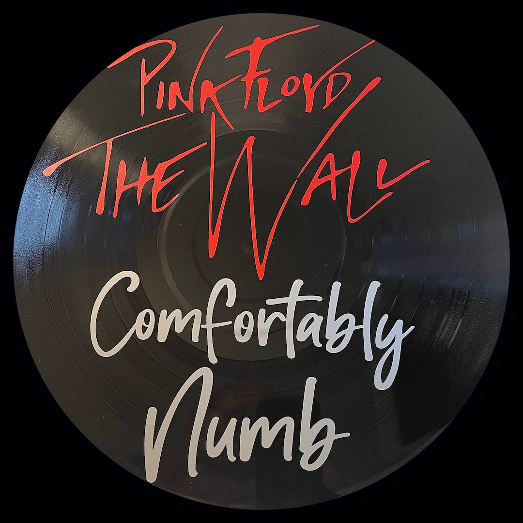 Pink Floyd the Wall comfortably Numb Themed Vinyl Record Art Created on