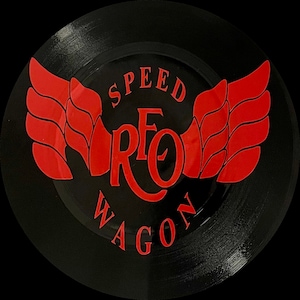 REO Speedwagon Themed Vinyl Record Wall Art Created On A Recycled 45 RPM (7 Inch) Record