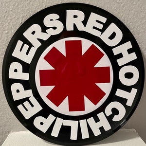 Red Hot Chili Peppers Themed Vinyl Record Art Created On A Recycled 12 Inch Record