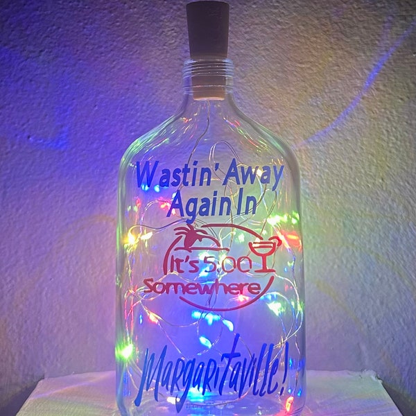 Jimmy Buffett -  Margaritaville - Lighted Bottle