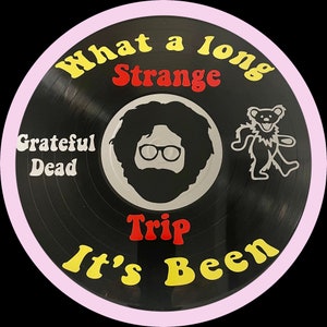 Grateful Dead Themed Vinyl Record Art Created On A Random Recycled 12 Inch Record