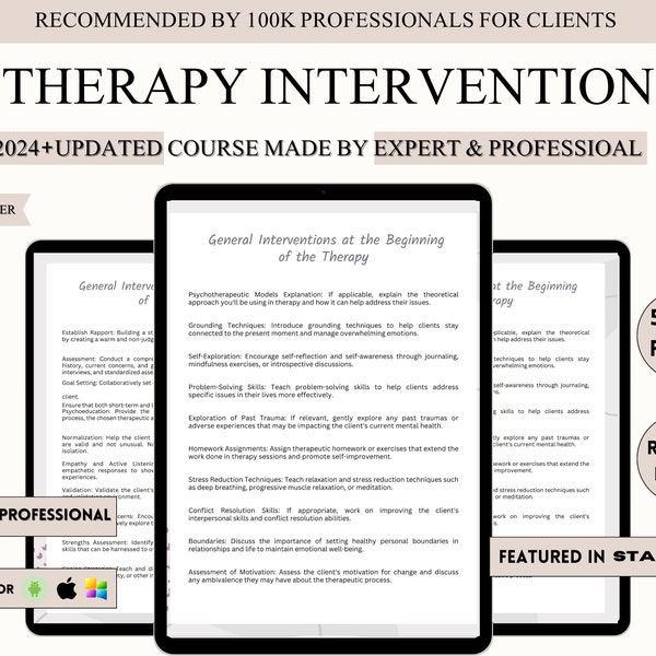 Therapeutic Interventions, Therapy Intervention List, Therapist Cheat Sheets, Documentation Terms Reference Sheet, Clinical Therapy Notes