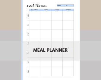 Printable Weekly Meal Planner: A4 & US Letter (PDF Download)