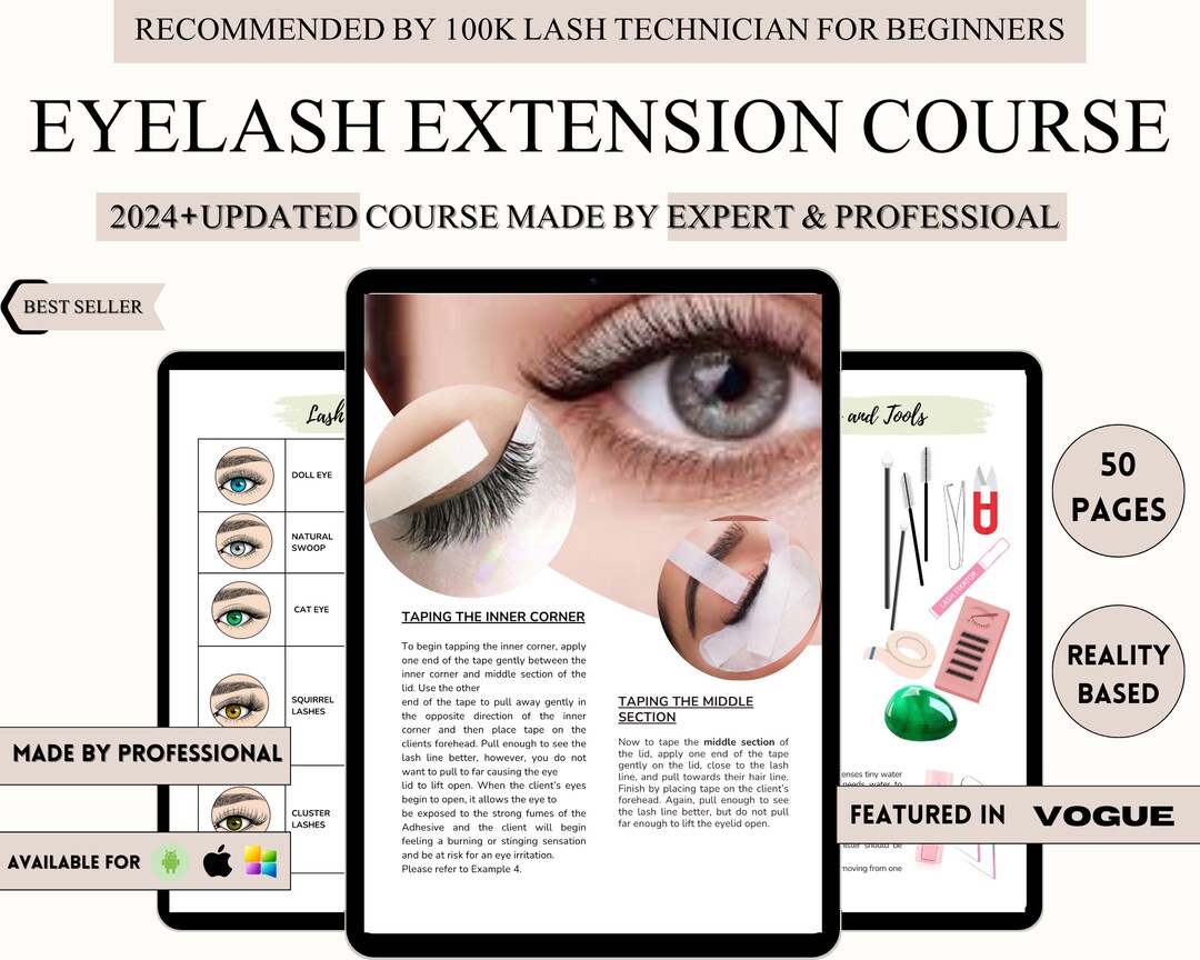 Lash Training Guide | Classic Hybrid Volume Eyelash Techniques (canva ...
