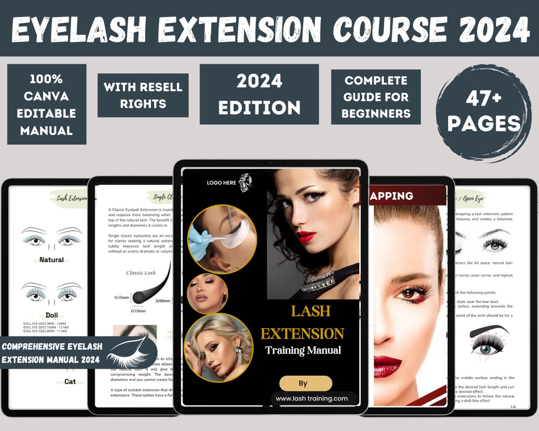 Lash Extension Training Manual | 2026 Editable Lash Guide Canva ...