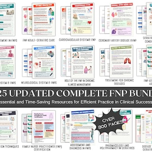 FNP Mega Bundle 2025| Fnp Reference Guide| Fnp Exam Review| FNP Disease and Pharmacology| Pediatric NP Clinical| Fnp Np notes| Nclex| Np