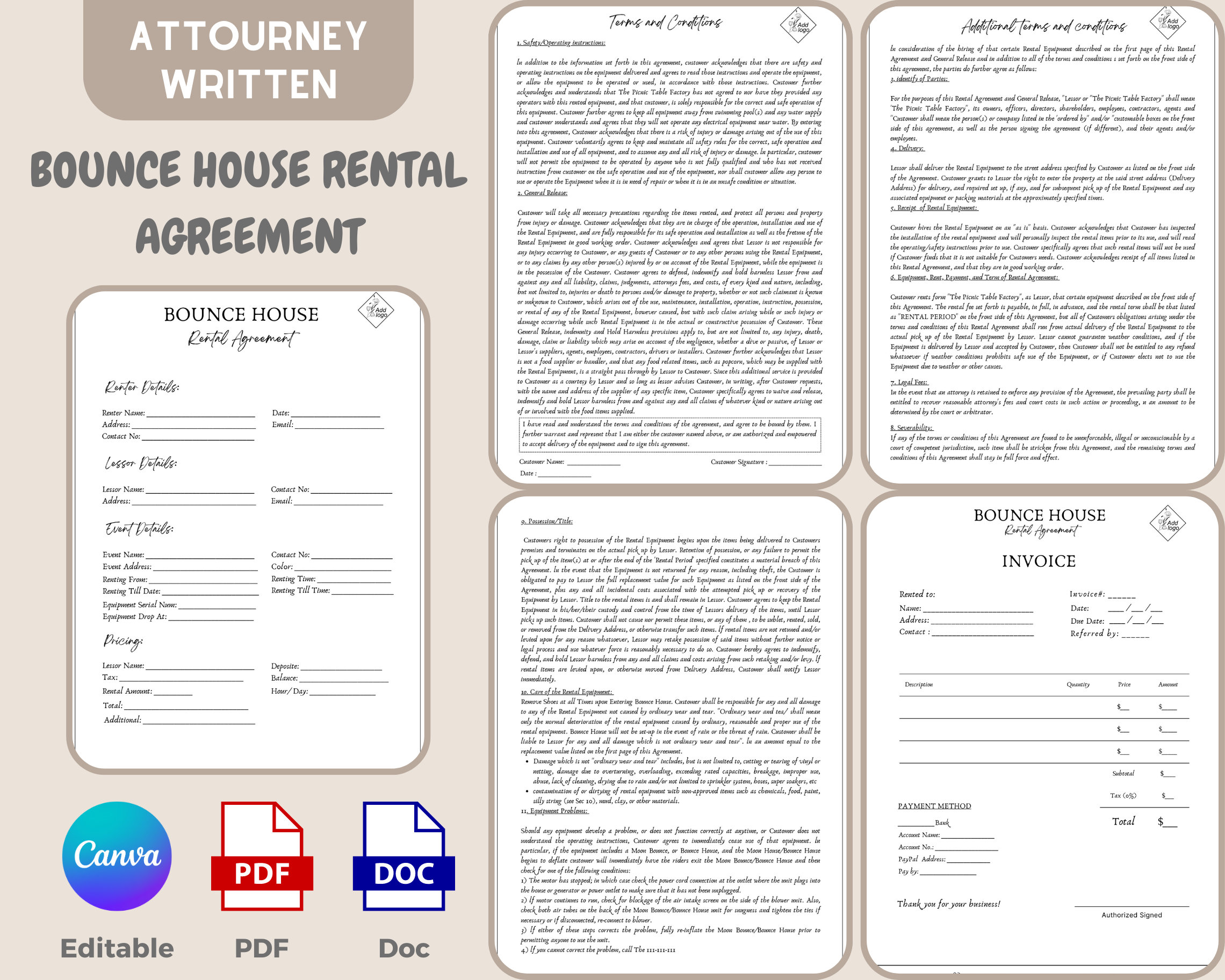 Image 9 for Bounce House Rental Agreement Template
