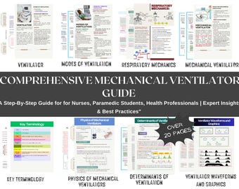 Pode incluir: Um guia abrangente sobre ventilação mecânica para enfermeiros, paramédicos e outros profissionais de saúde. O guia inclui mais de 20 páginas de informações sobre terminologia chave, a física dos ventiladores mecânicos, os determinantes da ventilação e as formas de onda e os gráficos dos ventiladores.