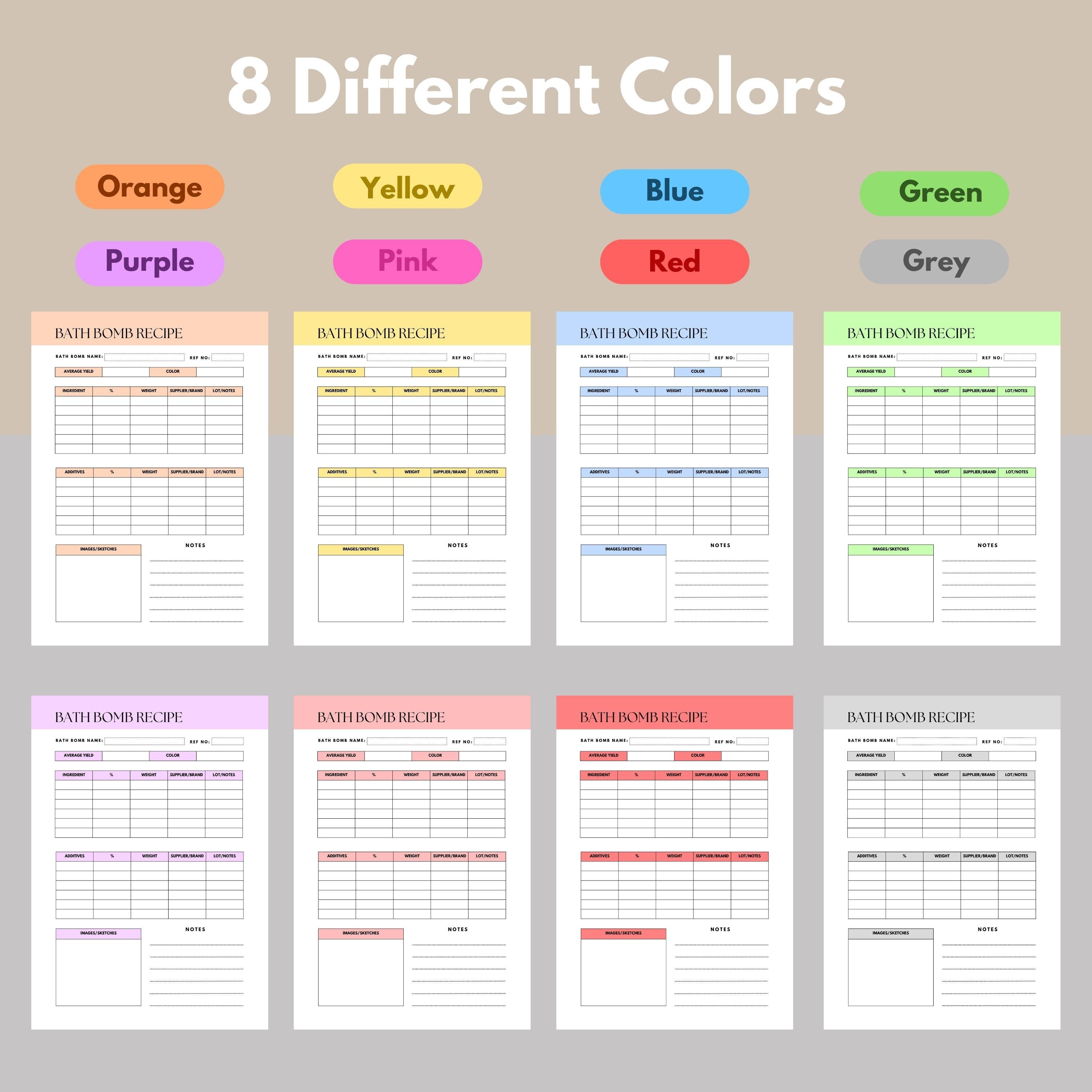 Printable Bath Bomb Recipe Sheet Soap Making Planner Bath - Etsy