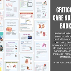 Critical Care Handbook -Critical Care Survival Guide ,Emergency Medicine & ICU Reference Guide, Critical Care Procedures, Nursing Study Tool