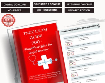 TNCC 10th Edition Exam Prep: 200+ Trauma Nursing Q&A (PDF Digital Download)