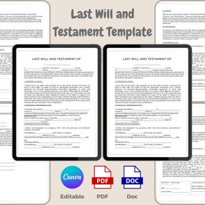 Last Will and Testament Template