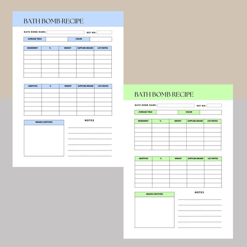 Printable Bath Bomb Recipe Sheet Soap Making Planner Bath - Etsy