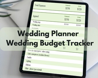 Wedding Budget Planner: Editable Excel Template (Digital Download)