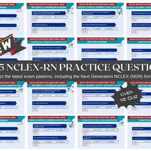 NCLEX-RN Practice Questions 2025 | Next Gen Study Guide | Nursing Exam Prep pdf | Rn | Instant Download
