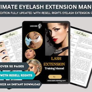 Lash Training Editable Guide | Classic Hybrid Volume Training | Eyelash Training Manual | Lash Tech Template | Lash Instructor Manual Ebook