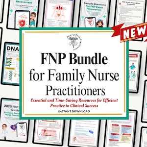 2025 FNP Mega Study Bundle – Nurse Practitioner Exam Review Guide Pharmacology, Pediatric Clinical, Disease Review Notes (Digital Download)