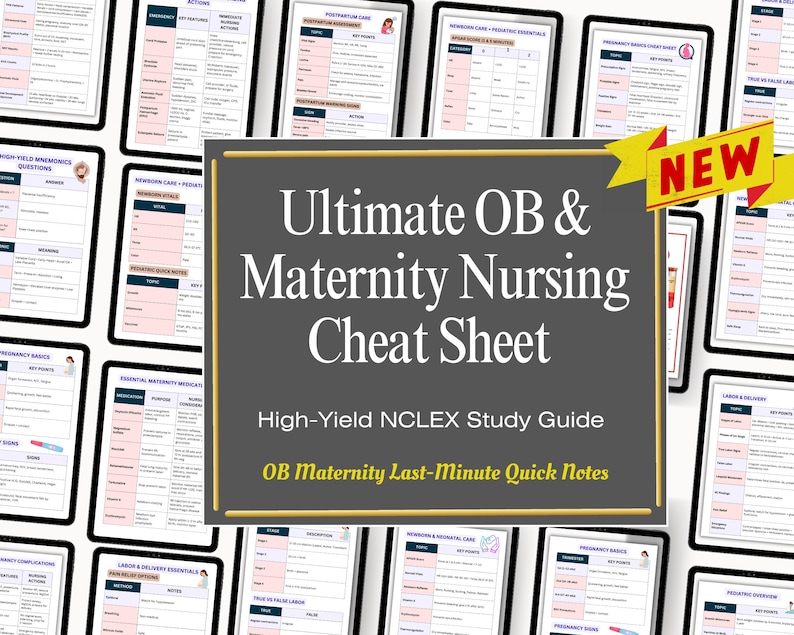 Maternity Nursing Cheat Sheet – OB Nursing Study Guide | High-yield ...