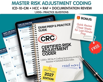 CRC Exam Prep: 1,000+ Risk Adjustment Coding Questions (Digital Download)