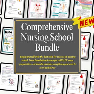 Nursing School Notes- The Complete Nursing School Bundle- Fundamentals, MedSurg, Pharmacology, Ob Maternity, Pediatrics- All in one- NCLEX