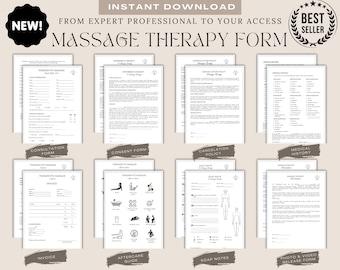 Editable Massage Therapy Forms – Client Intake, Consent, SOAP Notes (Instant Download)