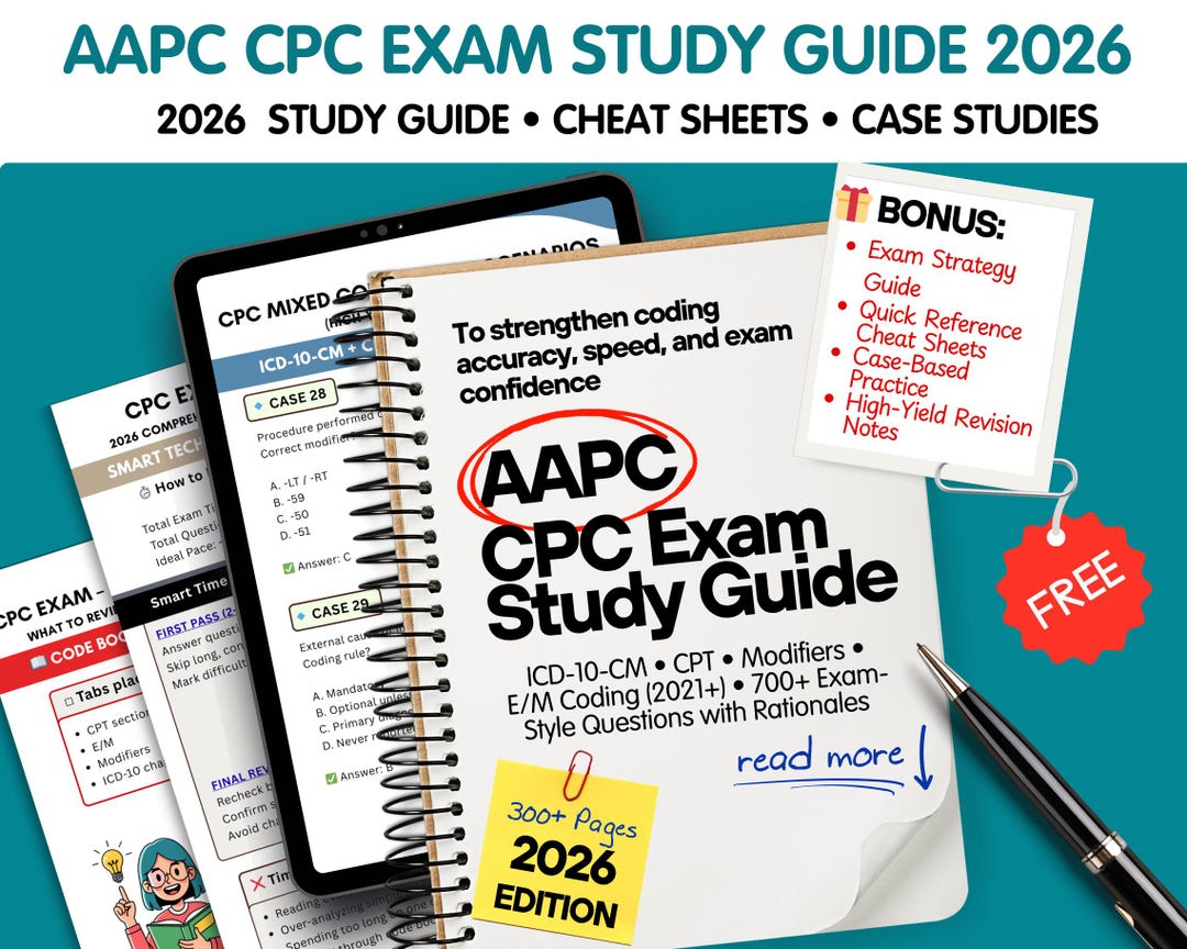 CPC Exam Study Guide 2026 | 700 Practice Questions, Cheat Sheets (PDF ...