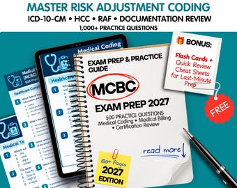MCBC Exam Prep 2027 | Medical Coding & Billing Certification | 600+ Practice Questions | Coding Billing Study Guide | Digital PDF