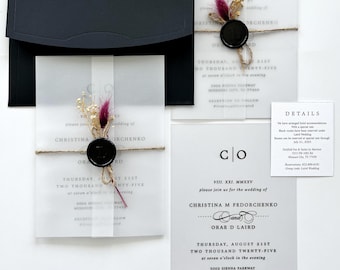 Minimalist Acrylic Wedding Invitation Set