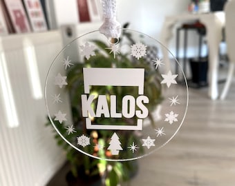 Personalized Business Logo Ornament, CoWorkers Christmas Gift, Custom Employee Gift, Logo Ornament, Holiday Company Ornament, Corporate Gift