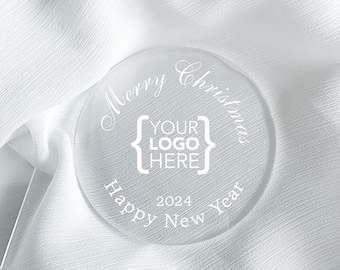 Personalized Acrylic Christmas Ornament: Company Logo Party Favors