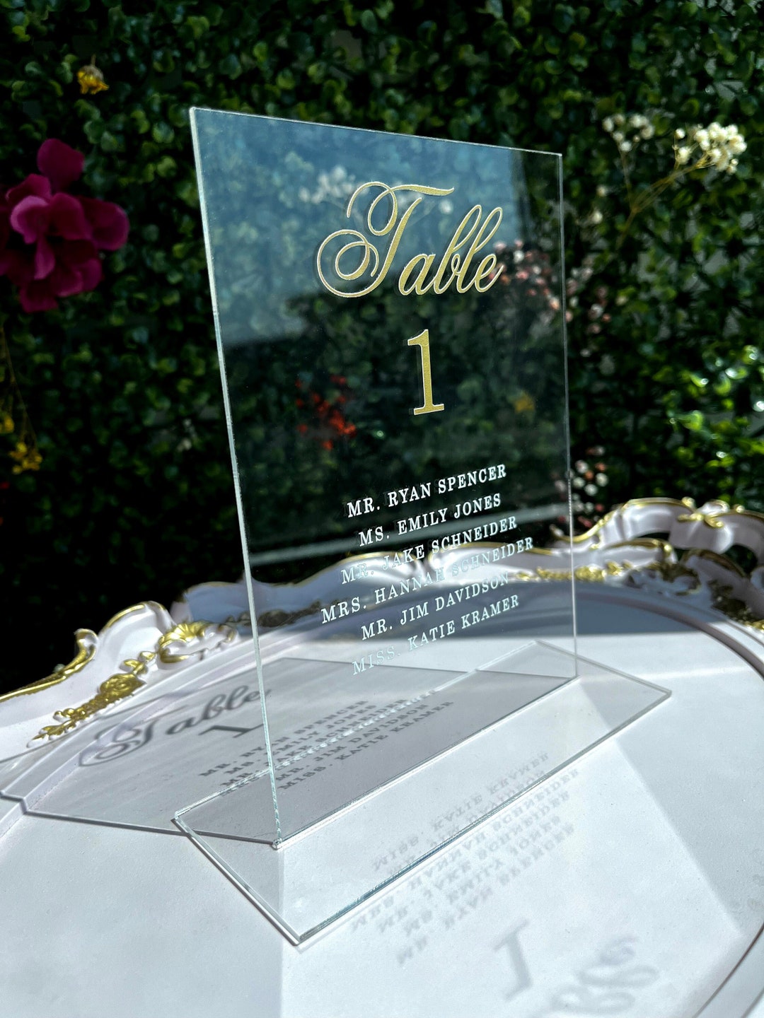 Clear Acrylic Table Numbers Table Numbers Wedding Custom Etsy