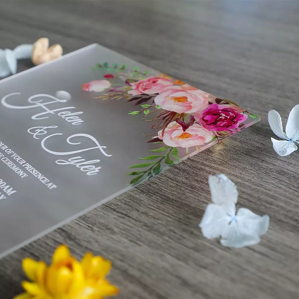 Acrylic Wedding Invitation, Elegant Wedding Invitations, Unique Invites, Real Foil, Acrylic Invite, Invitation Card, Wedding Invitation