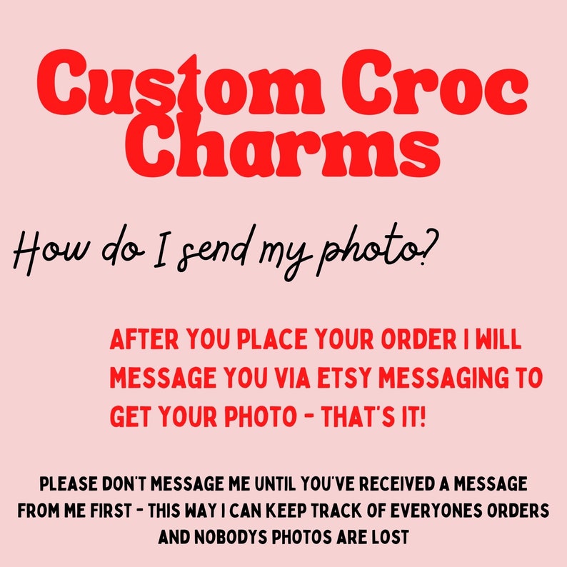 CUSTOM CROC Charm Make Your Own Croc Charm Personalised Jibbitz Please