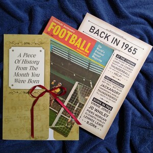 Men's 60th Birthday Gift, JULY 1965 (Football Magazine) - For Him, Dad, Son, Boy's, Husband, Male Present