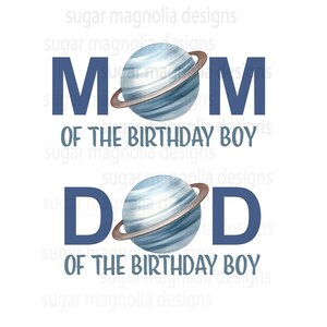 Mom Dad Space 1. Geburtstag Sublimationsdesign, das Drehen ist eine Explosion, erster Geburtstag PNG Sublimation, Bodysuit T-Shirt, sofortiger Download