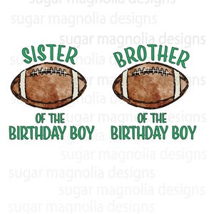 Anniversaire de football, frère soeur du garçon d'anniversaire, conception de sublimation de 1er anniversaire, sublimation de PNG de premier anniversaire, téléchargement immédiat