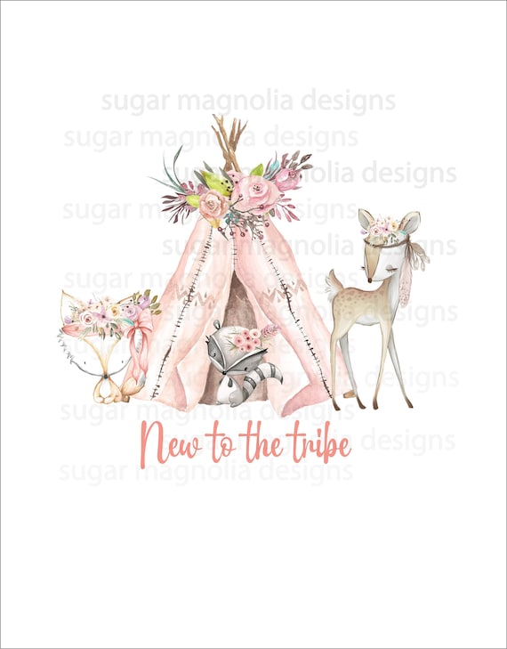 New to the tribe boho baby sublimation design, PNG for sublimation, instant digital download, boho new baby clipart sublimation design