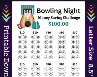 Bowling Night Savings Challenge Printable (PDF)
