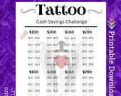 Money Saving Challenge for Custom Tattoo Ink Artwork Design for Women Body Art Birthday Gift for Men Tribal Tattoo for Him for Her
