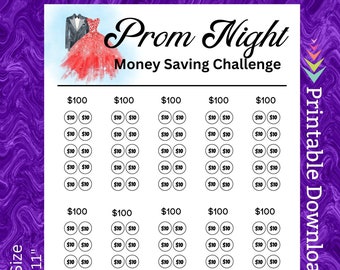 Prom Night Savings Challenge Printable, Class of 2024 (Digital Download)