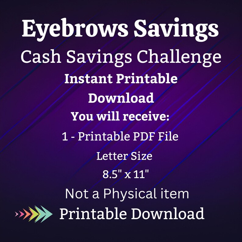 Eyebrows Savings Challenge Printable for Hair Salon Money Saving Sinking Fund for Women Beauty Selfcare Routine Cash Stuffing Budget Tracker
